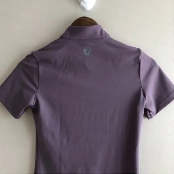 TKEQ Quinn Essential Horse Show Competition Stretchy Short Sleeve Shirt Purple - Picture 8 of 11